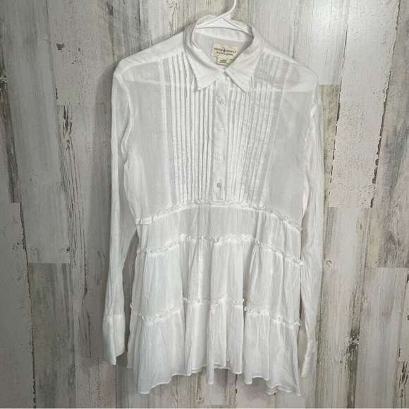 1822 Denim Dresses & Skirts - Ralph Lauren‎ Denim & Supply Tunic Mini Dress White Button Front size L NWT